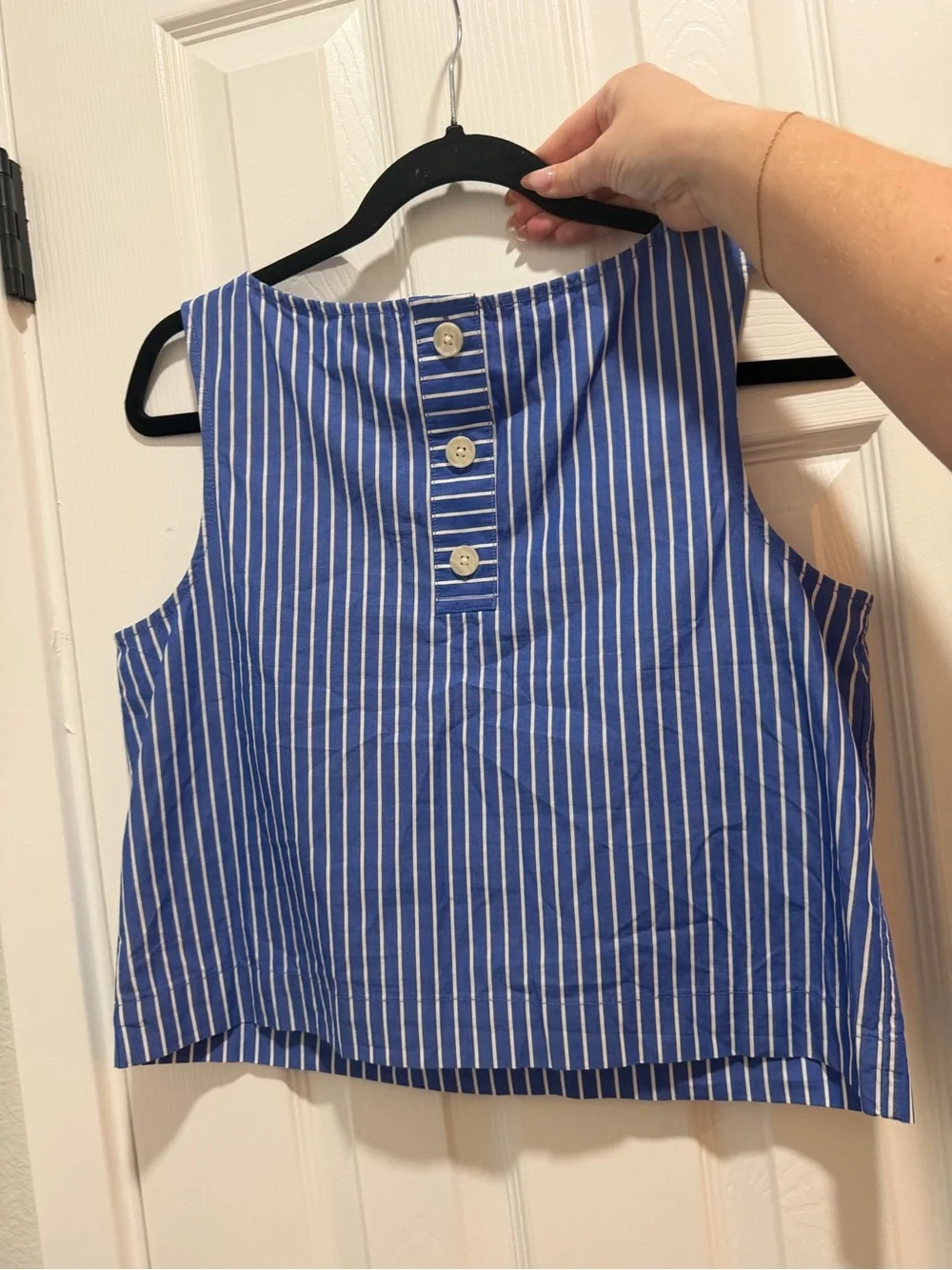 NWT GAP Poplin Boatneck Shell Tank Top Small